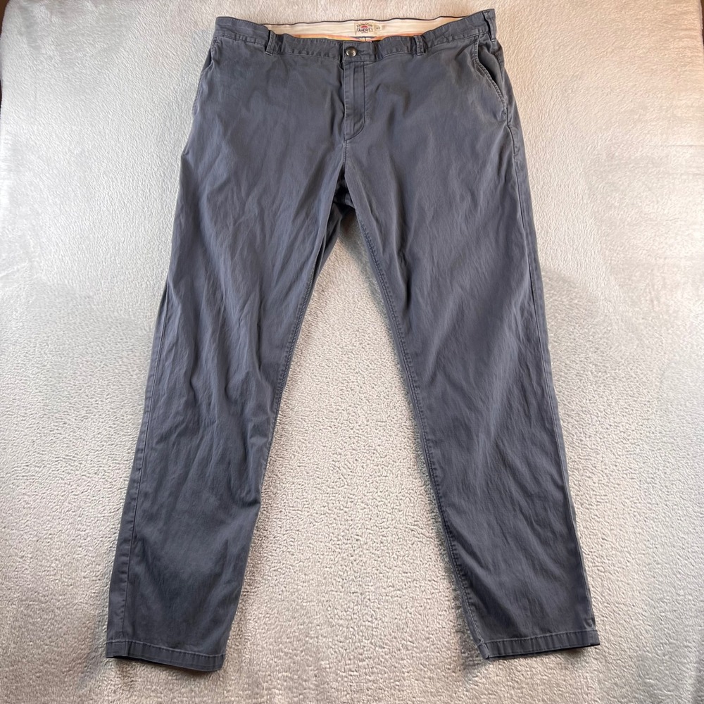 Faherty Brand Movement Chino Pants Mens 39x31.5 Gray Organic Cotton Tencel